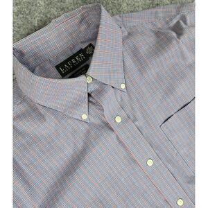 Lauren Ralph Lauren Dress Shirt Men's16 (34/35) Lg Plaid Classic Fit Non Iron